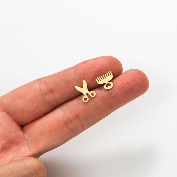 Boutique Jewelry - Stainless Steel ✄ HairStylist Stud Earrings